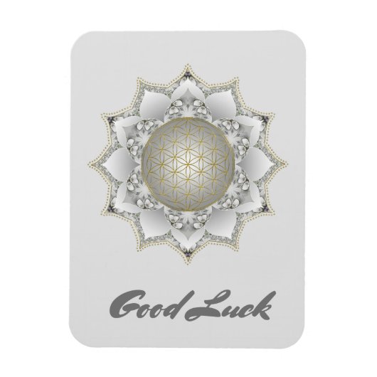 Bloem van het leven - bloesems Mandala 1 Magneet (Verticaal)