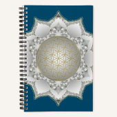 Bloem van het leven - bloesems Mandala 1 Notitieboek (Voorkant)