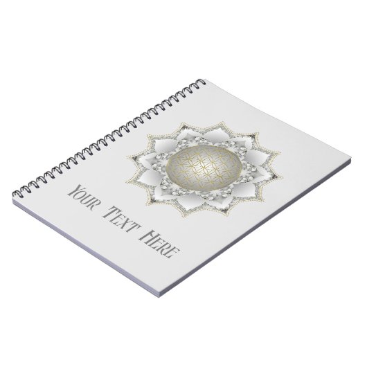 Bloem van het leven - bloesems Mandala 1 Notitieboek (Linkerzijde)