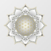 Bloem van het leven - bloesems Mandala 1 Raamsticker (Vel)