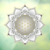 Bloem van het leven - bloesems Mandala 1 Raamsticker (Vel 3)