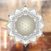 Bloem van het leven - bloesems Mandala 1 Raamsticker (Vel 2)