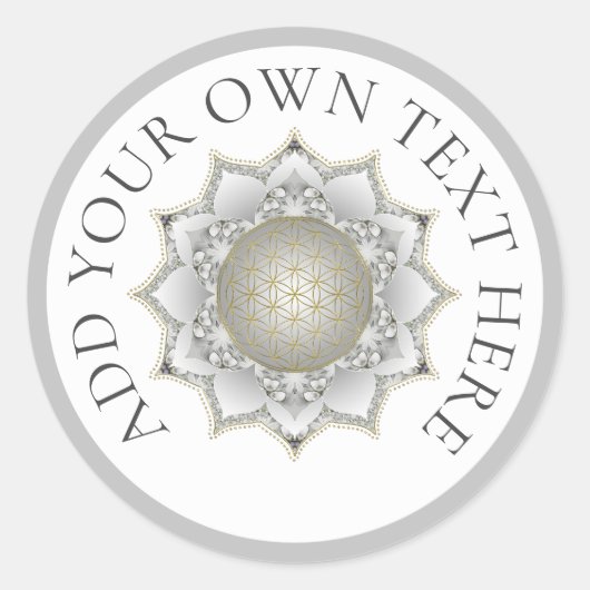 Bloem van het leven - bloesems Mandala 1 Ronde Sticker (Voorkant)