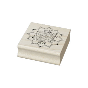 Bloem van het leven - bloesems Mandala 1 Rubberstempel