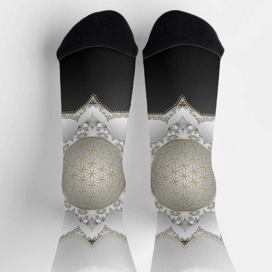 Bloem van het leven - bloesems Mandala 1 Sokken (Top)