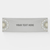 Bloem van het leven - bloesems Mandala 1 Spandoek (Horizontaal)