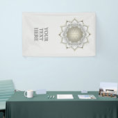 Bloem van het leven - bloesems Mandala 1 Spandoek (Beurs)
