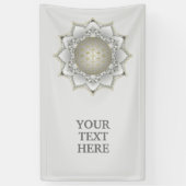 Bloem van het leven - bloesems Mandala 1 Spandoek (Verticaal)