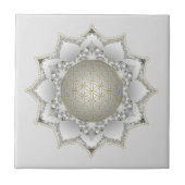 Bloem van het leven - bloesems Mandala 1 Tegeltje (Voorkant)