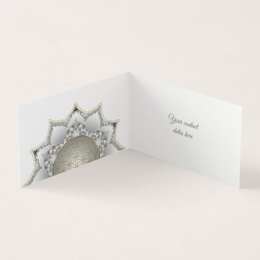Bloem van het leven - bloesems Mandala 1 Visitekaartje (Binnen)