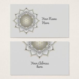 Bloem van het leven - bloesems Mandala 1 Visitekaartje