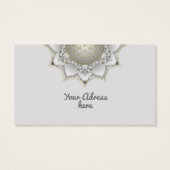 Bloem van het leven - bloesems Mandala 1 Visitekaartje (Achterkant)