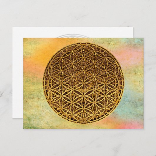 Bloem van het Leven/Blume des Lebens - Briefkaart (Voorkant / Achterkant)