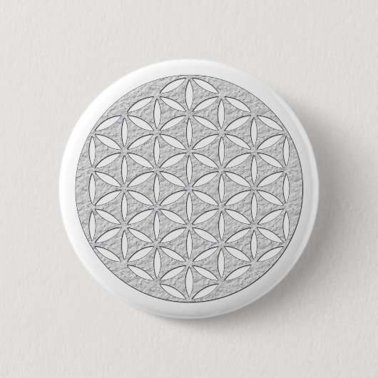 Bloem van het Leven / Blume des Lebens - gestanst Ronde Button 5,7 Cm (Voorkant)