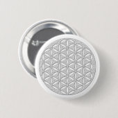Bloem van het Leven / Blume des Lebens - gestanst Ronde Button 5,7 Cm (Voorkant /achterkant)