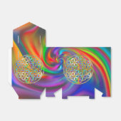 Bloem van het leven / Blume des Lebens - gouden kl Bedankdoosjes (Uitgevouwen)