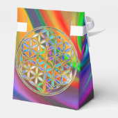 Bloem van het leven / Blume des Lebens - gouden kl Bedankdoosjes (Achterkant)