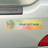 Bloem van het leven / Blume des Lebens - gouden kl Bumpersticker (Op auto)