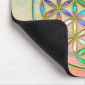 Bloem van het leven / Blume des Lebens - gouden kl Muismat (Hoek)