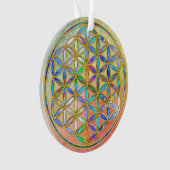 Bloem van het leven / Blume des Lebens - gouden kl Ornament (voorkant)