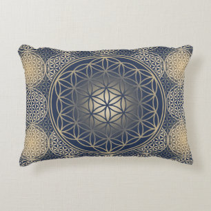 Bloem van het Leven / Blume des Lebens - Knop VIII Decoratief Kussen