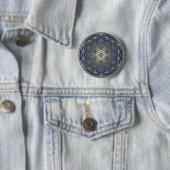 Bloem van het Leven / Blume des Lebens - Knop VIII Ronde Button 5,7 Cm (In situ)