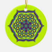 Bloem van het Leven / Blume des Lebens - Lotus Con Keramisch Ornament (Voorkant)
