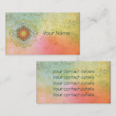 Bloem van het leven / Blume des lebens - Ornament  Visitekaartje (Voorkant / Achterkant)