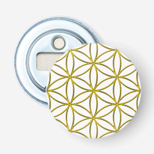Bloem van het leven / Blume des Lebens - patroongo Button Flesopener