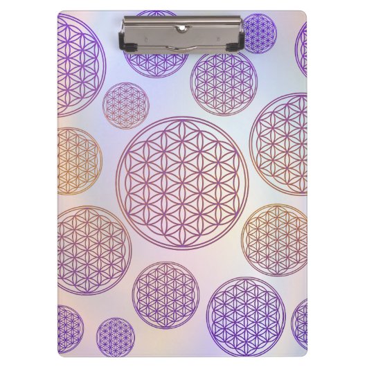 Bloem van het leven / Blume des Lebens - patroonvi Klembord (Voorkant)