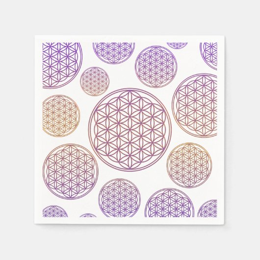 Bloem van het leven / Blume des Lebens - patroonvi Servetten (Voorkant)