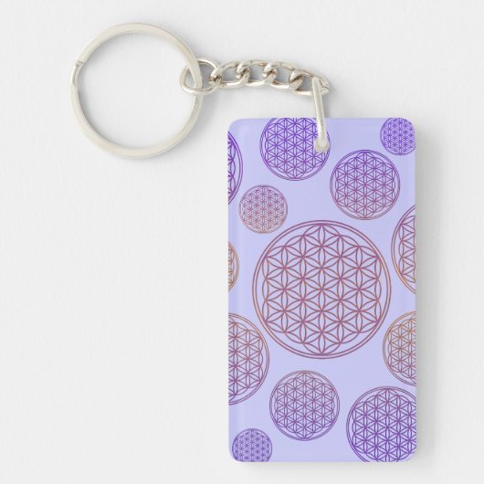 Bloem van het leven / Blume des Lebens - patroonvi Sleutelhanger (Voorkant)