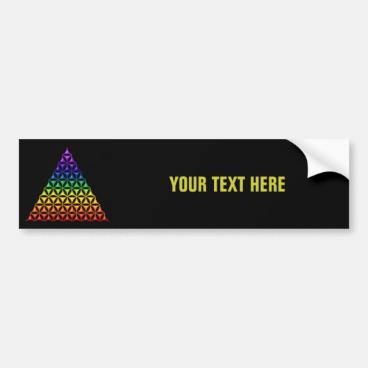 Bloem van het Leven / Blume des Lebens - piramide Bumpersticker (Voorkant)