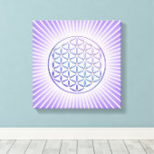 Bloem van het leven / Blume des Lebens - postzegel Canvas Afdruk (Insitu (Houten vloer))