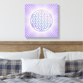 Bloem van het leven / Blume des Lebens - postzegel Canvas Afdruk (Insitu (Slaapkamer))