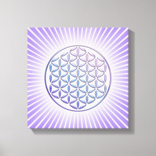 Bloem van het leven / Blume des Lebens - postzegel Canvas Afdruk (Voorkant)