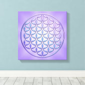 Bloem van het leven / Blume des Lebens - postzegel Canvas Afdruk (Insitu (Houten vloer))