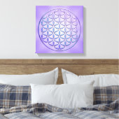 Bloem van het leven / Blume des Lebens - postzegel Canvas Afdruk (Insitu (Slaapkamer))