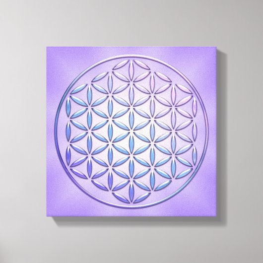 Bloem van het leven / Blume des Lebens - postzegel Canvas Afdruk (Voorkant)