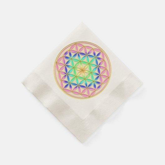 Bloem van het leven Blume des Lebens Romantische k Servetten (Hoek)