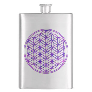 Bloem van het leven / Blume des Lebens - roze blau Flacon