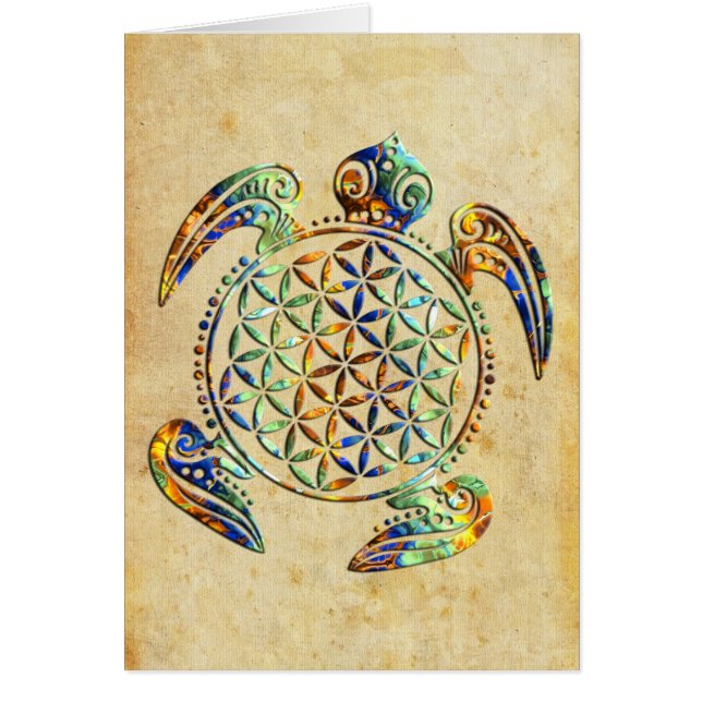 Bloem van het leven / Blume des Lebens - schildpad (Voorkant)