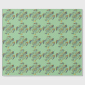 Bloem van het leven / Blume des Lebens - schildpad Cadeaupapier (Vlak)