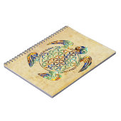 Bloem van het leven / Blume des Lebens - schildpad Notitieboek (Linkerzijde)