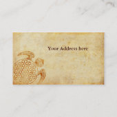 Bloem van het leven / Blume des Lebens - schildpad Visitekaartje (Achterkant)