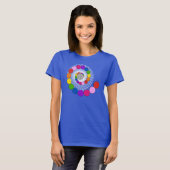 Bloem van het leven / Blume des Lebens - spiraalvo T-shirt (Voorkant volledig)