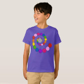 Bloem van het leven / Blume des Lebens - spiraalvo T-shirt (Voorkant volledig)
