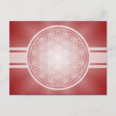 Bloem van het leven / Blume des Lebens - wit trans Briefkaart (Voorkant)