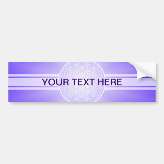 Bloem van het leven / Blume des Lebens - wit trans Bumpersticker (Voorkant)