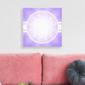 Bloem van het leven / Blume des Lebens - wit trans Canvas Afdruk (Insitu (Woonkamer))